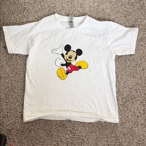 Gildan White Kids T-Shirt with Mickey Design
